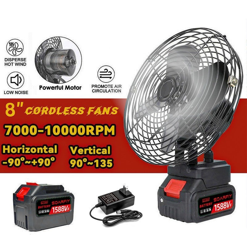 SOARFLY cordless fan portable fan adjustable lithium battery fan 8 inches 35000 mAh / 45000 mAh