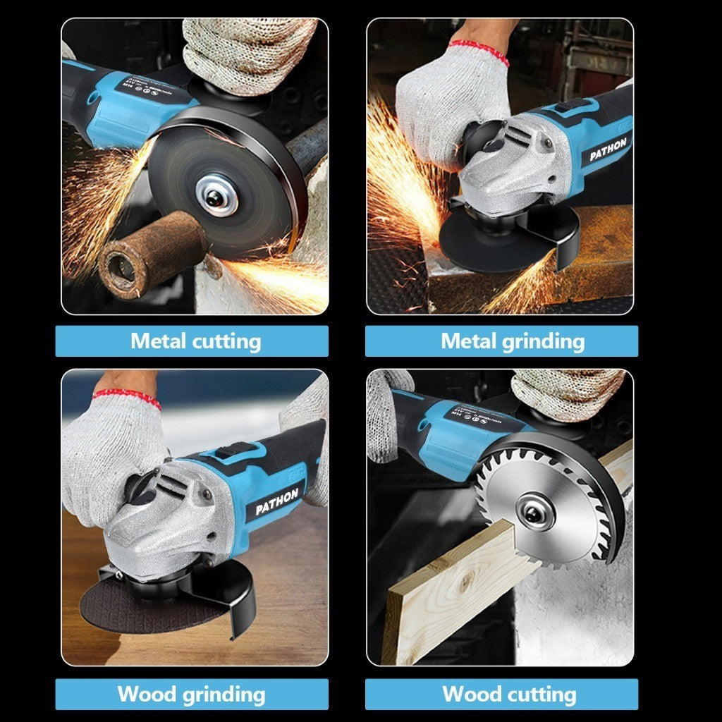 SOARFLY Cordless Angle Grinder Wireless Electric Cutting Machine Cutting Polishing Portable Saw Brushless2 Battery