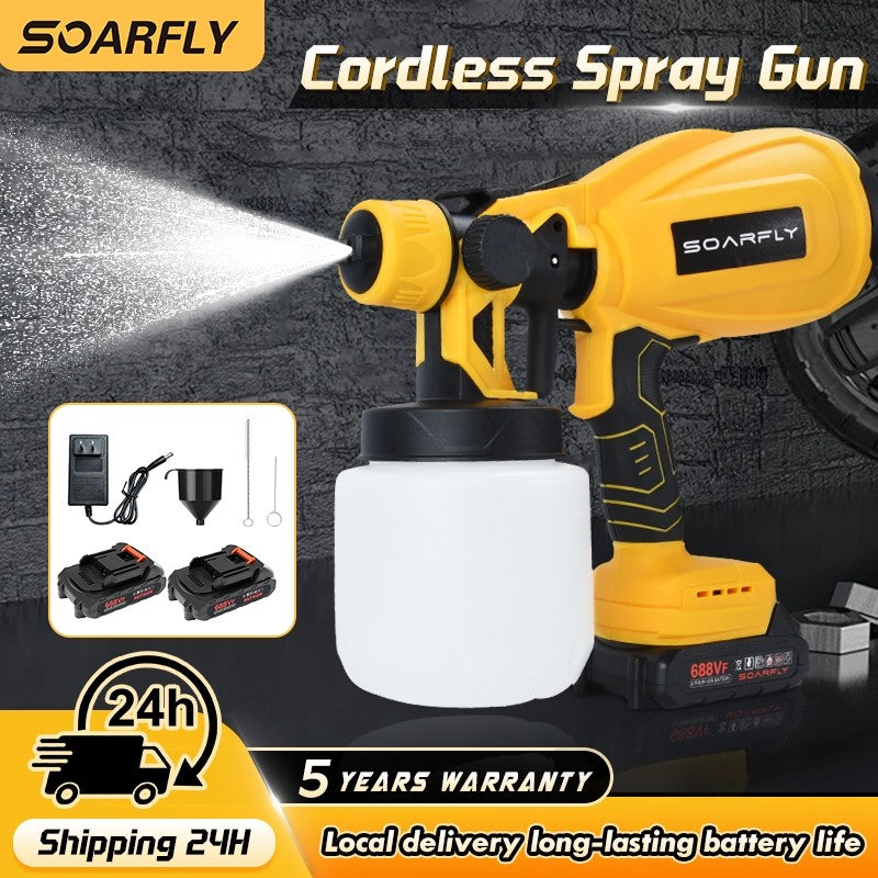 SOARFLY Cordless Electric Spray Gun Paint Spray Paint Machine Portable High Power High Pressure