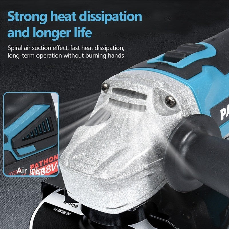 SOARFLY Cordless Angle Grinder Wireless Electric Cutting Machine Cutting Polishing Portable Saw Brushless2 Battery