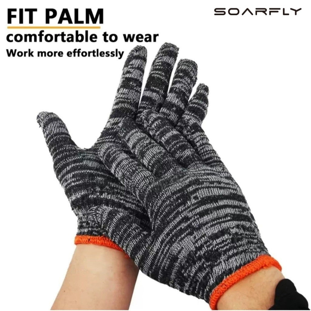 SOARFLY Cotton safety gloves  Thick Protection Work Gloves Safe and Efficient Industrial