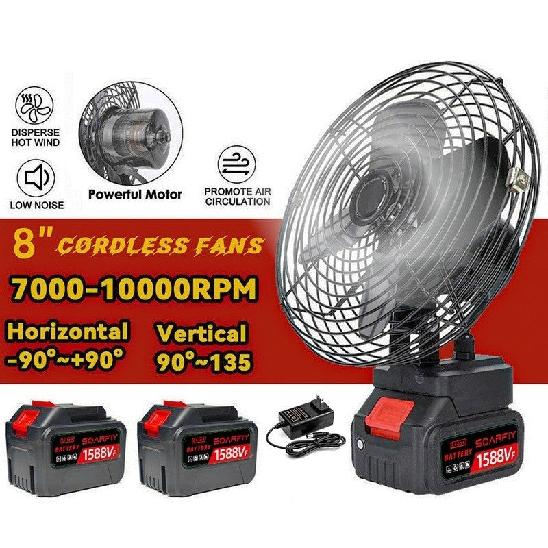 SOARFLY cordless fan portable fan adjustable lithium battery fan 8 inches 35000 mAh / 45000 mAh