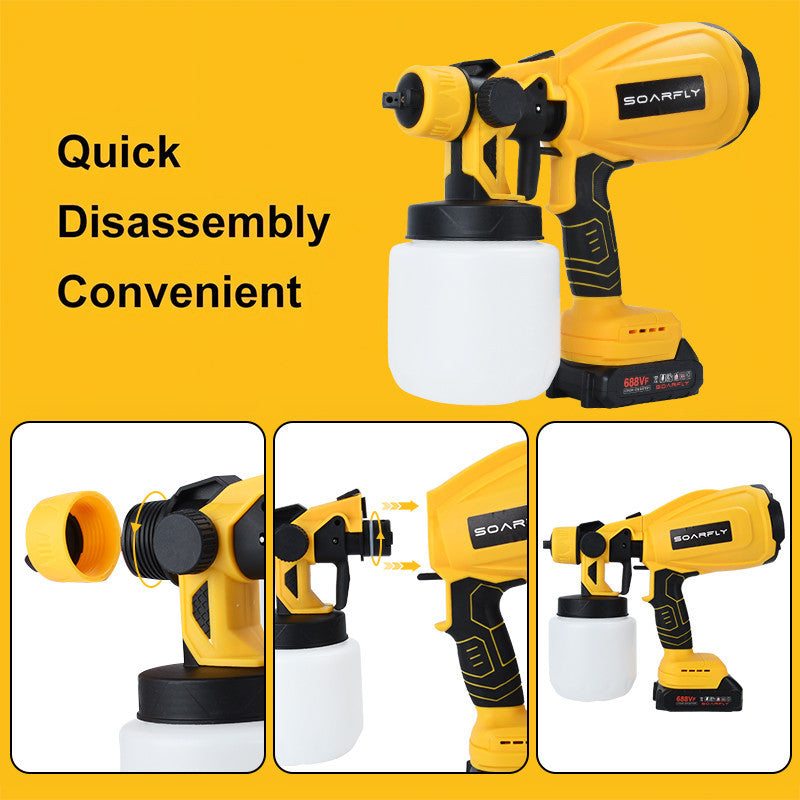 SOARFLY Cordless Electric Spray Gun Paint Spray Paint Machine Portable High Power High Pressure