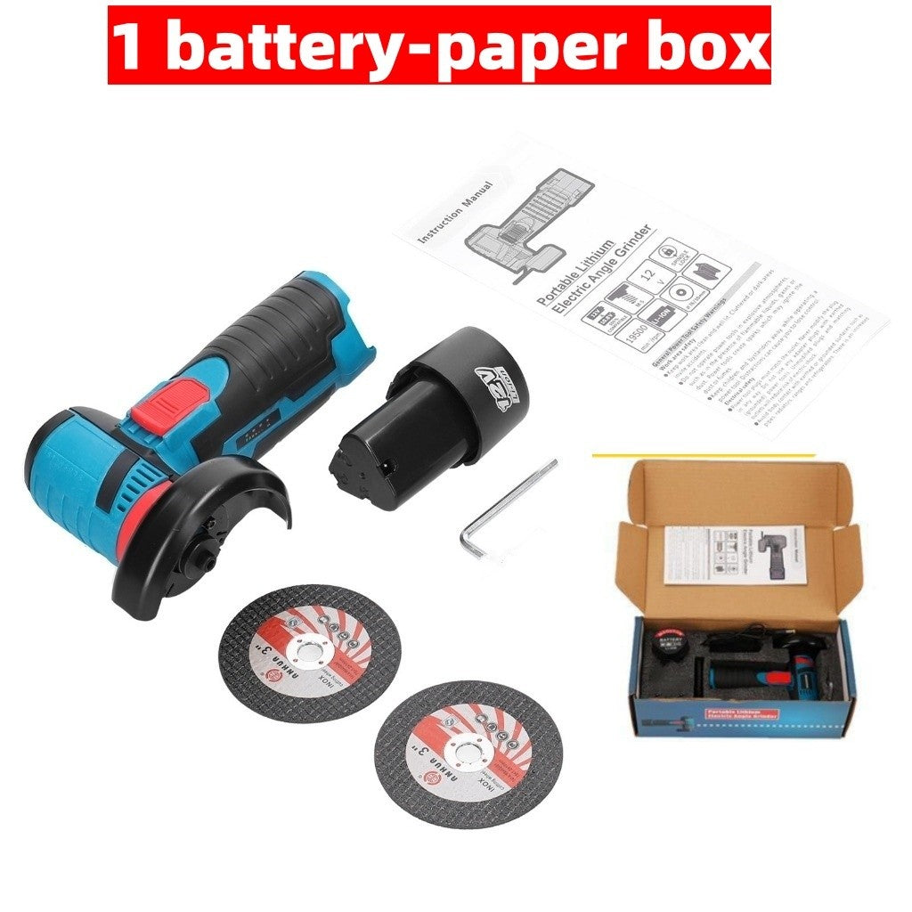 SOARFLY 3 Inch Cordless Angle Grinder Electric Hand Grinder Polisher Cutting Machine Two Batteries