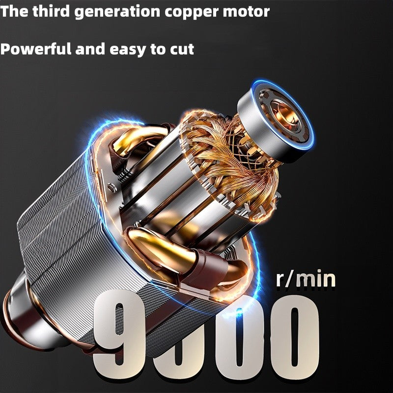 SOARFLY 3 Inch Cordless Angle Grinder Electric Hand Grinder Polisher Cutting Machine Two Batteries