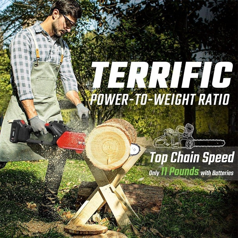 SOARFLY 12 Inch Cordless Mini Chainsaw Brushless Branch Saw Wood Pruning Saw Electric Pruner